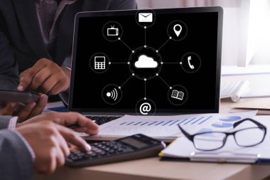 Bulut servisi (Cloud Computing diyagram üzerinde yeni bilgisayar arabirimi)