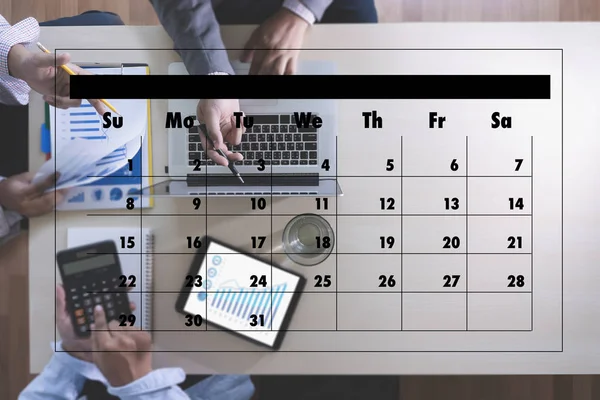Dagordningen Aktivitet Conputer Business Mannen Att Göra Agenda Information Kalenderhändelser — Stockfoto