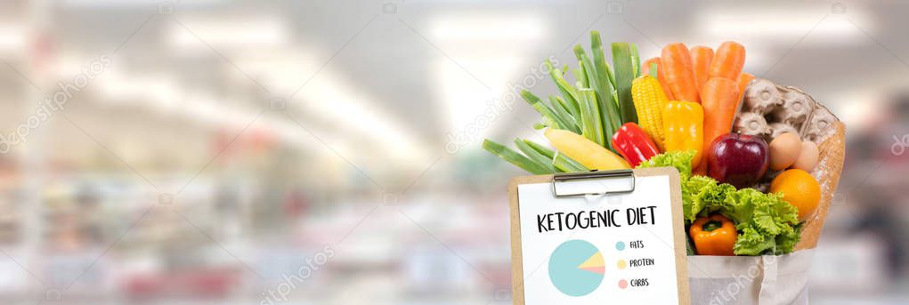 Ketogenic diet  Organic grocery vegetables Healthy low carbs