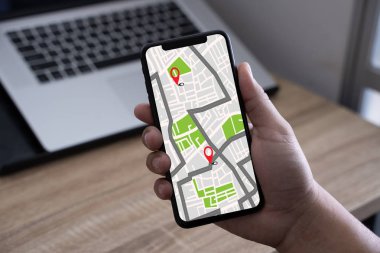 GPS Haritası Hedef Ağ Bağlantısı Konum Sokak Haritası GPS Simgeleri Navigasyonu