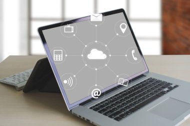 Bulut servisi (Cloud Computing diyagram üzerinde yeni bilgisayar arabirimi)