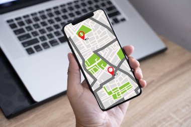 GPS Haritası Hedef Ağ Bağlantısı Konum Sokak Haritası GPS Simgeleri Navigasyonu