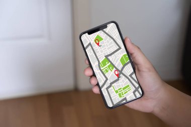 GPS Haritası Hedef Ağ Bağlantısı Konum Sokak Haritası GPS Simgeleri Navigasyonu