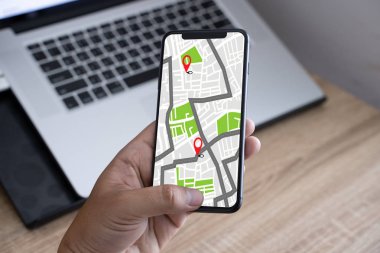 GPS Haritası Hedef Ağ Bağlantısı Konum Sokak Haritası GPS Simgeleri Navigasyonu