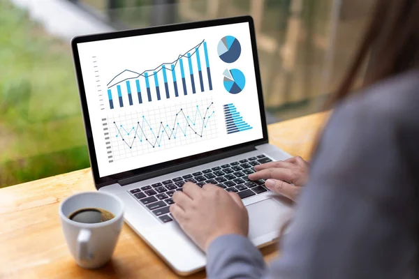 Uomo Business Analytics Finanziario Finanze Aziendali Concetto Contabilità — Foto Stock