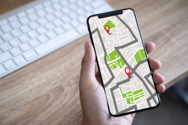 GPS Haritası Hedef Ağ Bağlantısı Konum Sokak Haritası GPS Simgeleri Navigasyonu