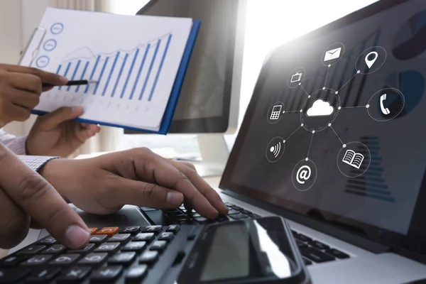 Služba Cloud Cloud Computing Diagramu Nové Počítačové Rozhraní — Stock fotografie