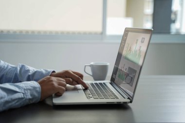 Müşteri satış Pano grafik kavramı iş adam satış artış gelir hisse pazarlama