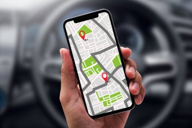GPS Haritası Hedef Ağ Bağlantısı Konum Sokak Haritası GPS Simgeleri Navigasyonu
