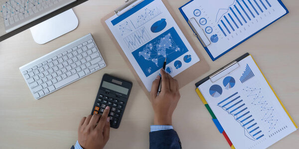 teamwork  reports  accounting concept analyzing  financial