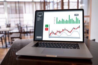 Müşteri satış Pano grafik kavramı iş adam satış artış gelir hisse pazarlama