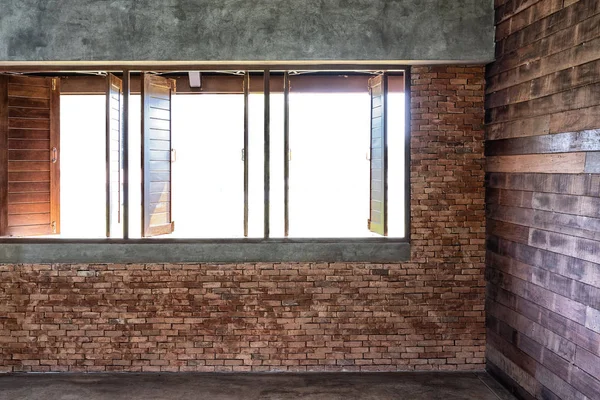 木製の壁スペースとオフィスのインテリア — ストック写真