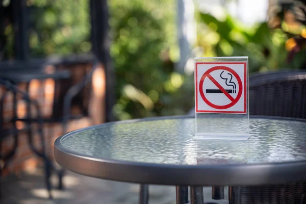 please Stop smoking concept No smoking sign in the coffee shop go free smoking area