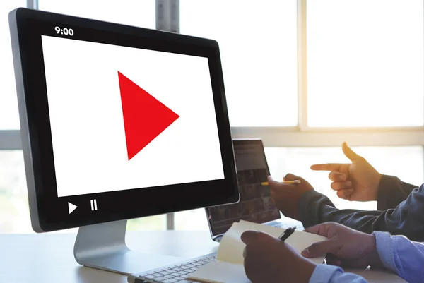 Video Marketing Audio Video Rynek Kanały Interaktywne Biznes Media Technologia — Zdjęcie stockowe