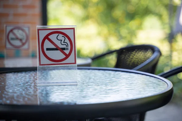 please Stop smoking concept No smoking sign in the coffee shop go free smoking area