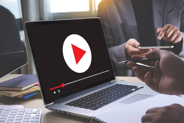 Video Marketing Audio Video Rynek Kanały Interaktywne Biznes Media Technologia — Zdjęcie stockowe