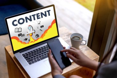 Veri bloglama medya yayın bilgi vizyon içerik konsept pazarlama içeriği