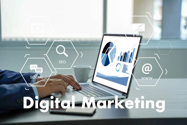 Digitale Marketing Media Search Engine Seo Opstarten Project — Stockfoto