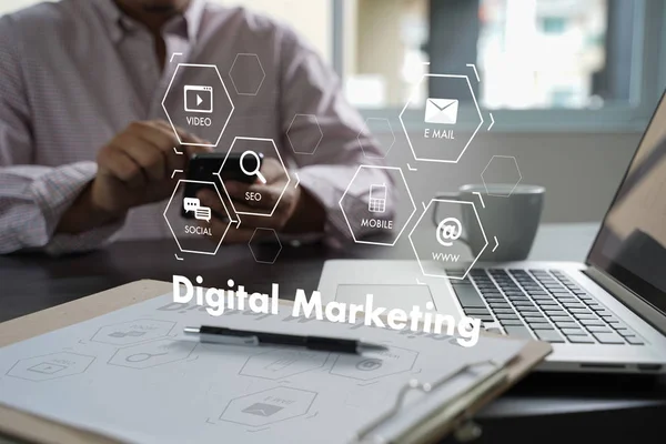 Digitale Marketing Media Search Engine Seo Opstarten Project — Stockfoto