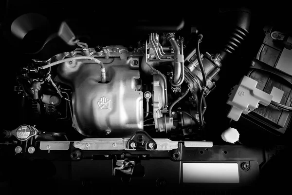 Концепція Двигуна Автомобіля Крупним Планом Подробиці Нової Частини Двигуна Автомобіля — стокове фото