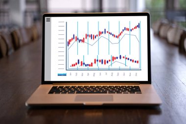 Müşteri satış Pano grafik kavramı iş adam satış artış gelir hisse pazarlama