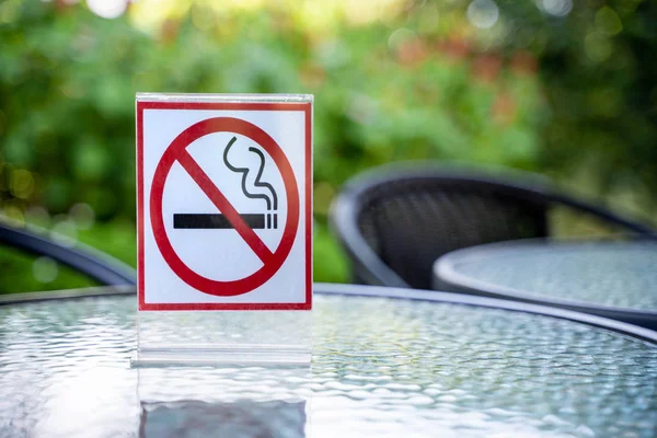 Rook Niet Teken Rokend Inloggen Koffie Café — Stockfoto