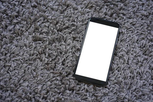 Smart Phone Blank Screen Phone Mockup Close — стоковое фото