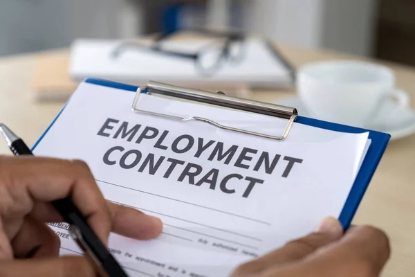 Employment contract signing job deal Recruitment concept