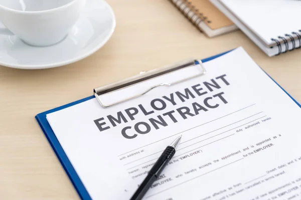 Contrat Travail Signature Contrat Travail Concept Recrutement — Photo