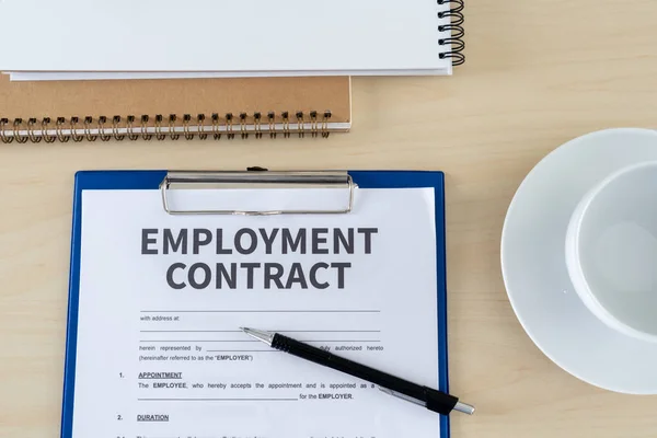 Contrat Travail Signature Contrat Travail Concept Recrutement — Photo