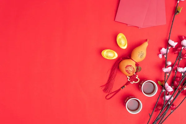 Décorations Festival Nouvel Chinois Sain Riche Orange — Photo