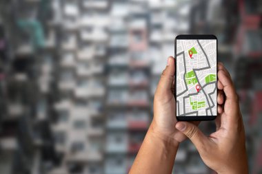 GPS Haritası Hedef Ağ Bağlantısı Konum Sokak Haritası GPS Simgeleri Navigasyonu