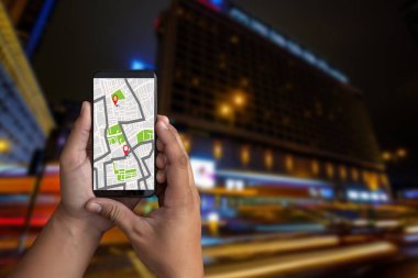 GPS Haritası Hedef Ağ Bağlantısı Konum Sokak Haritası GPS Simgeleri Navigasyonu