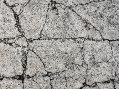 Eski kirli çatlak beton duvar dokusu arka plan yol