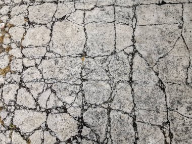 Eski kirli çatlak beton duvar dokusu arka plan yol