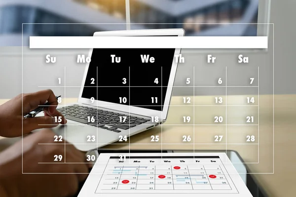 Recordatorio de Nombramientos al Calendario y Agenda del Organizador —  Fotos de Stock
