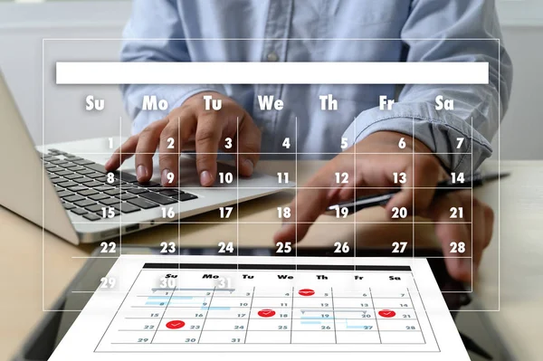 Recordatorio de Nombramientos al Calendario y Agenda del Organizador —  Fotos de Stock