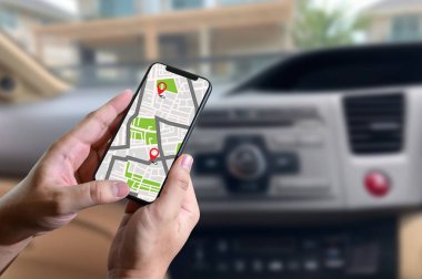 GPS harita yol hedef ağ bağlantısına yer sokak 