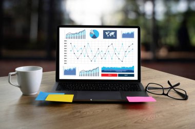 İşadamı çalışma okuma belgeleri mali iş suc için grafik