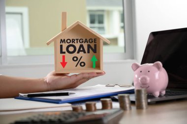 Mortgage oranları kredi para kavramı