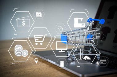 İş adamları teknoloji E-ticaret Internet küresel pazar kullanın
