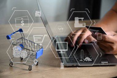İş adamları teknoloji E-ticaret Internet küresel pazar kullanın