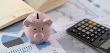 bir hesap makinesi finans muhasebe concep kullanarak çalışan işadamı