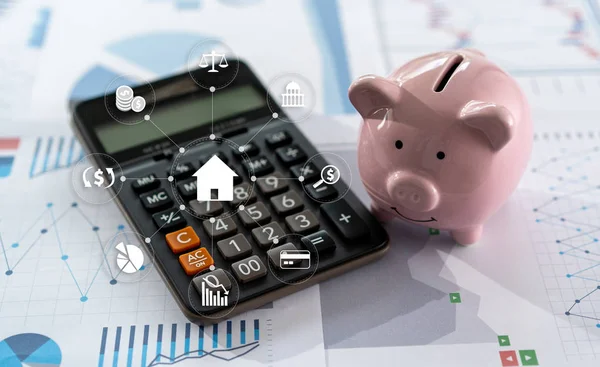 bir hesap makinesi finans muhasebe concep kullanarak çalışan işadamı