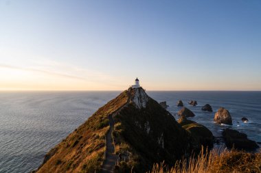 Nugget Point 'in bir kısmı Yeni Zelanda' nın Otago kıyıları boyunca deniz feneri ve kayalık adaların dağılımıyla en güzel manzaralardan biridir..