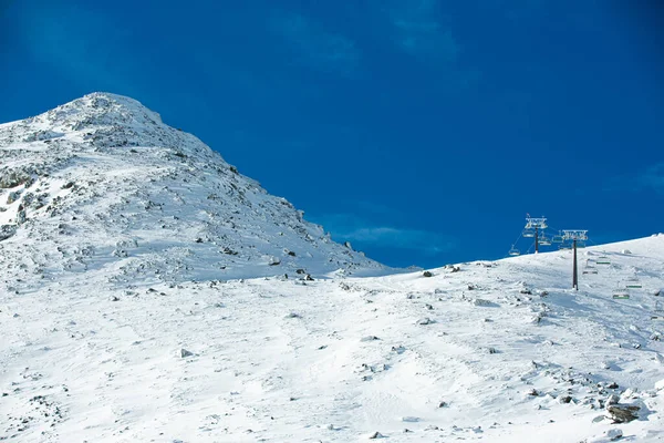 Winter Landscape Snow Mountain Blue Sky South Island New Zealand — Stock Photo, Image