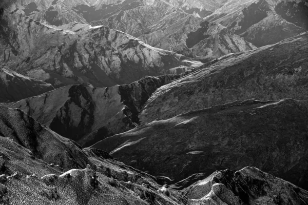 Paisaje Invernal Montaña Nevada Contra Cielo Azul Isla Sur Nueva — Foto de Stock