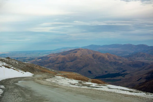 Güney Adası Yeni Zelanda Kar Dağı Manzarası — Stok fotoğraf