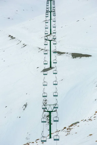 Téléski Dans Île Sud Nouvelle Zélande Avec Neige Recouvert Les — Photo