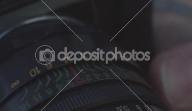 Adam ayarı vintage fotoğraf makinesi 